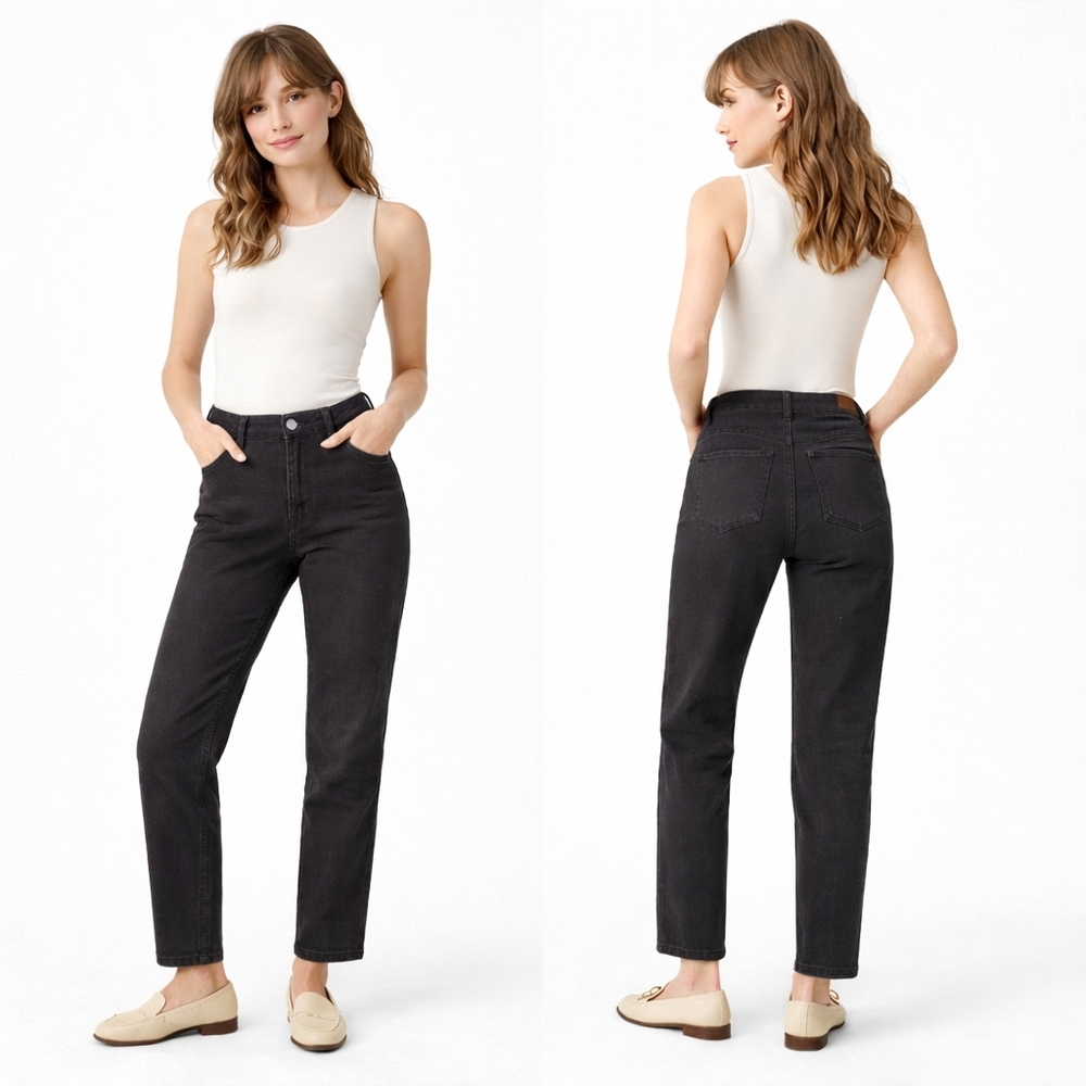 BODEN Pants Womens 6 LONG Black Skinny Stretch Mid Rise Minimalist Casual